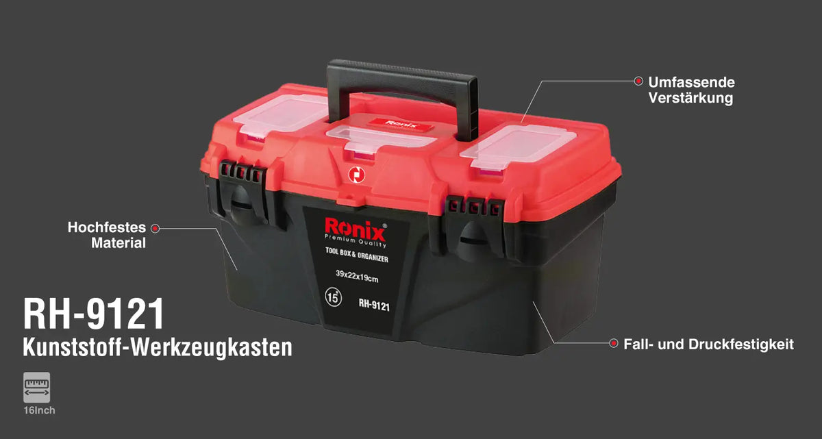 Ronix Kunststoff-Werkzeugkasten 16 Zoll