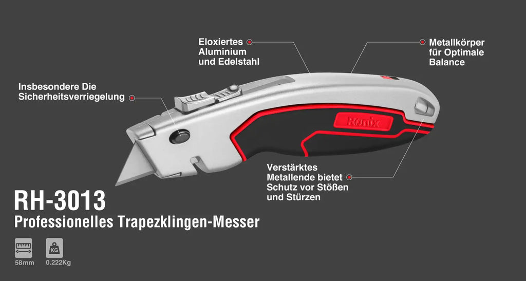 Ronix Trapezklinge - Stufenmodell