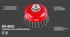 Ronix Tassenbürste mit gedrehtem Knoten 100mm