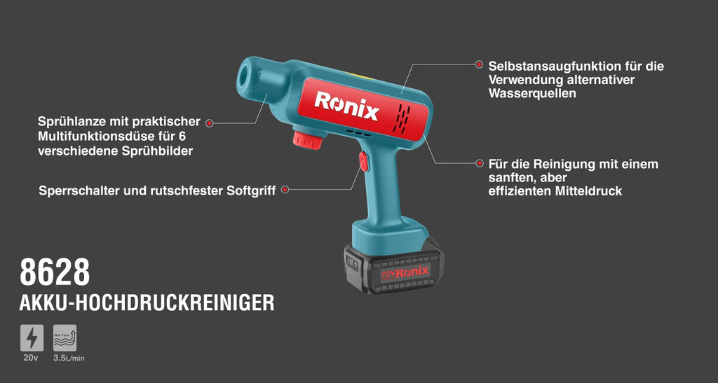Ronix Akku-Hochdruckreiniger