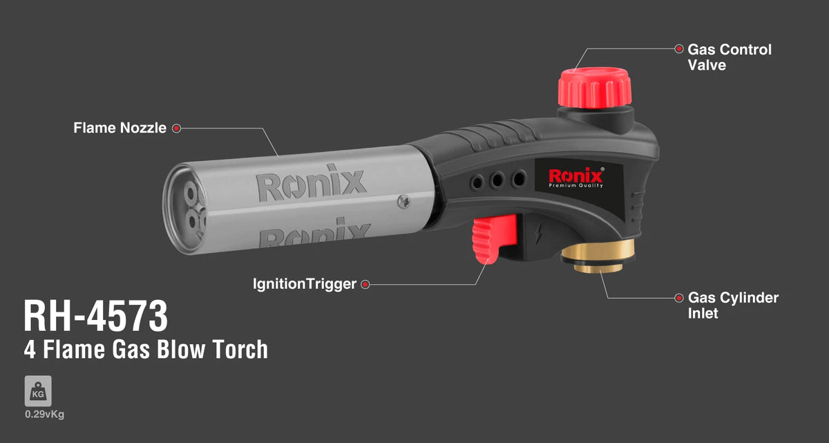 Ronix 4-Flammen-Gas-Lötbrenner