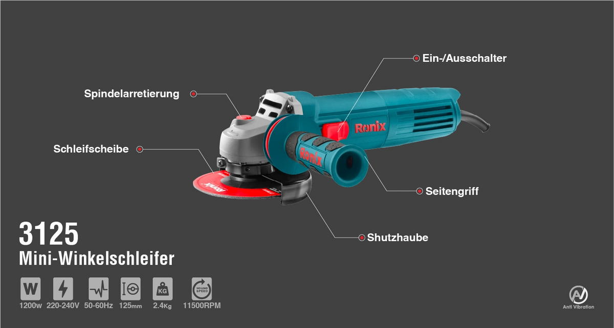 Ronix Winkelschleifer