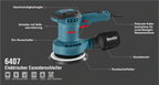 Ronix Elektrischer Exzenterschleifer 450 W – 150 mm
