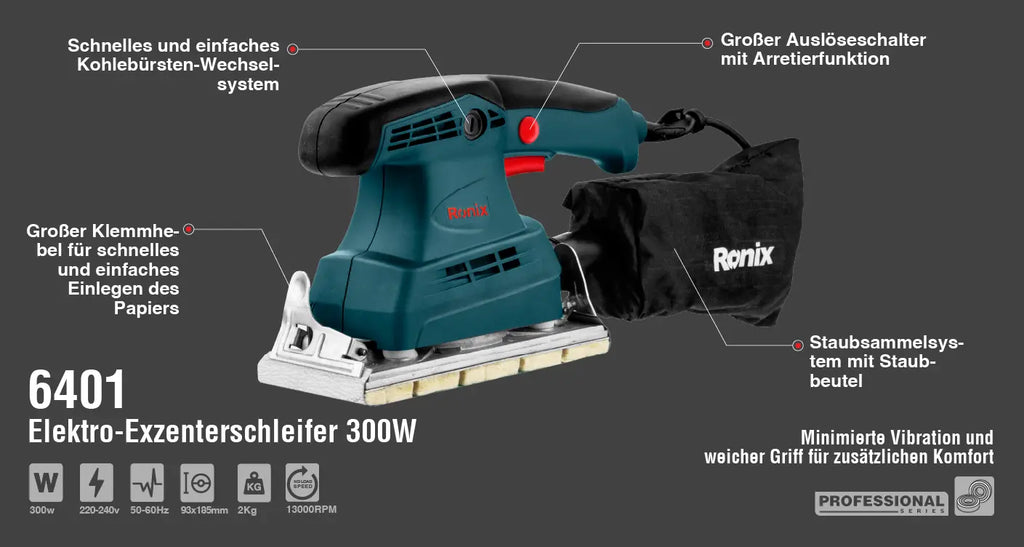 Ronix Elektro-Exzenterschleifer 300 W