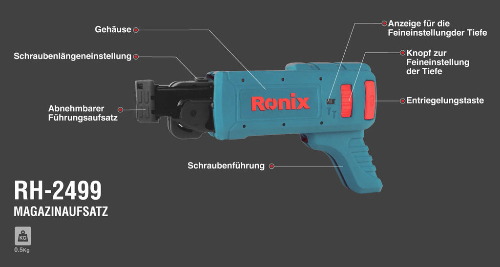 Ronix Automatisches Schraubmagazin