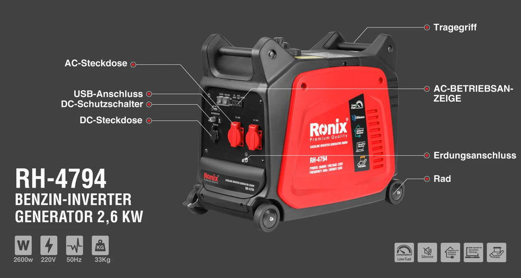 Ronix Inverter-Generator 3,4 kW