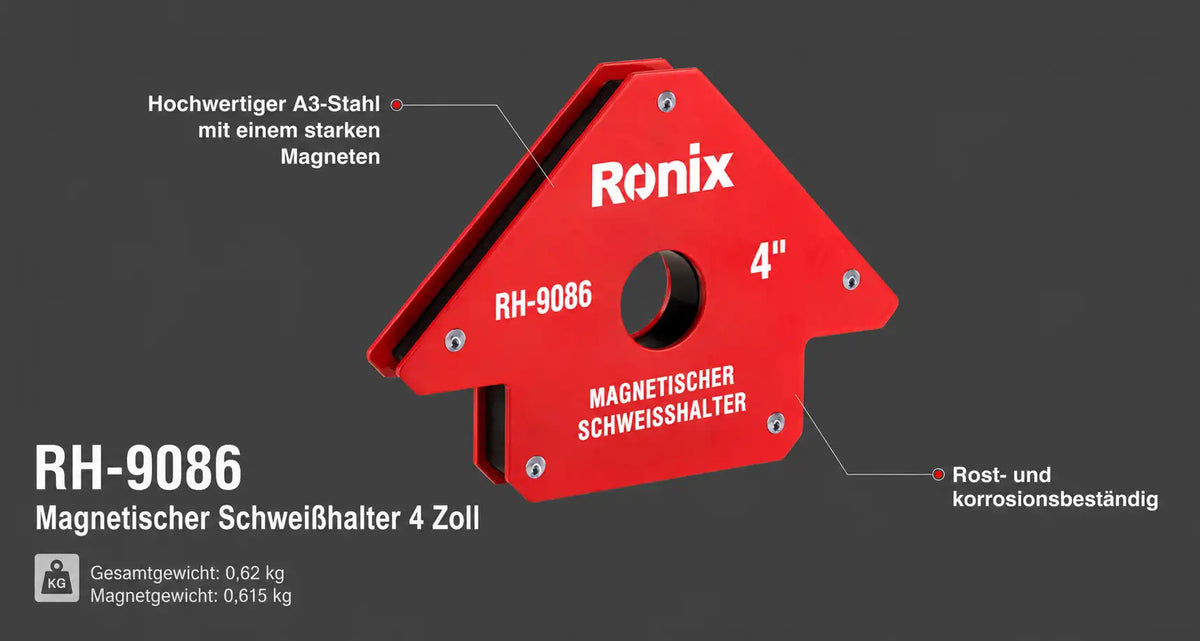 Ronix Magnetischer Schweißhalter 4 Zoll