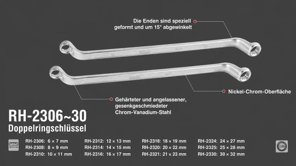 Ronix Ring-Ratsche, 20 x 22 mm