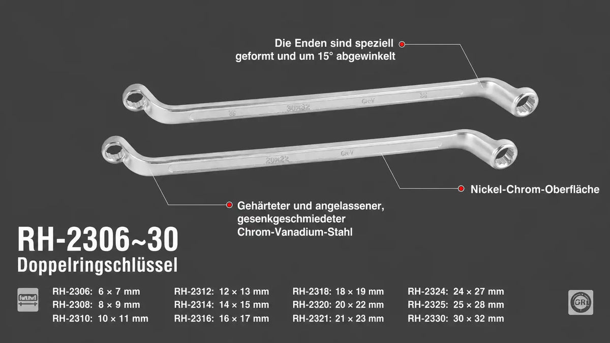 Ronix Ring-Ratsche, 20 x 22 mm