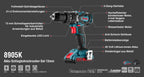 Ronix Akku-Schlagbohrschrauber-Set 20V bürstenlos 13mm - 55 Nm