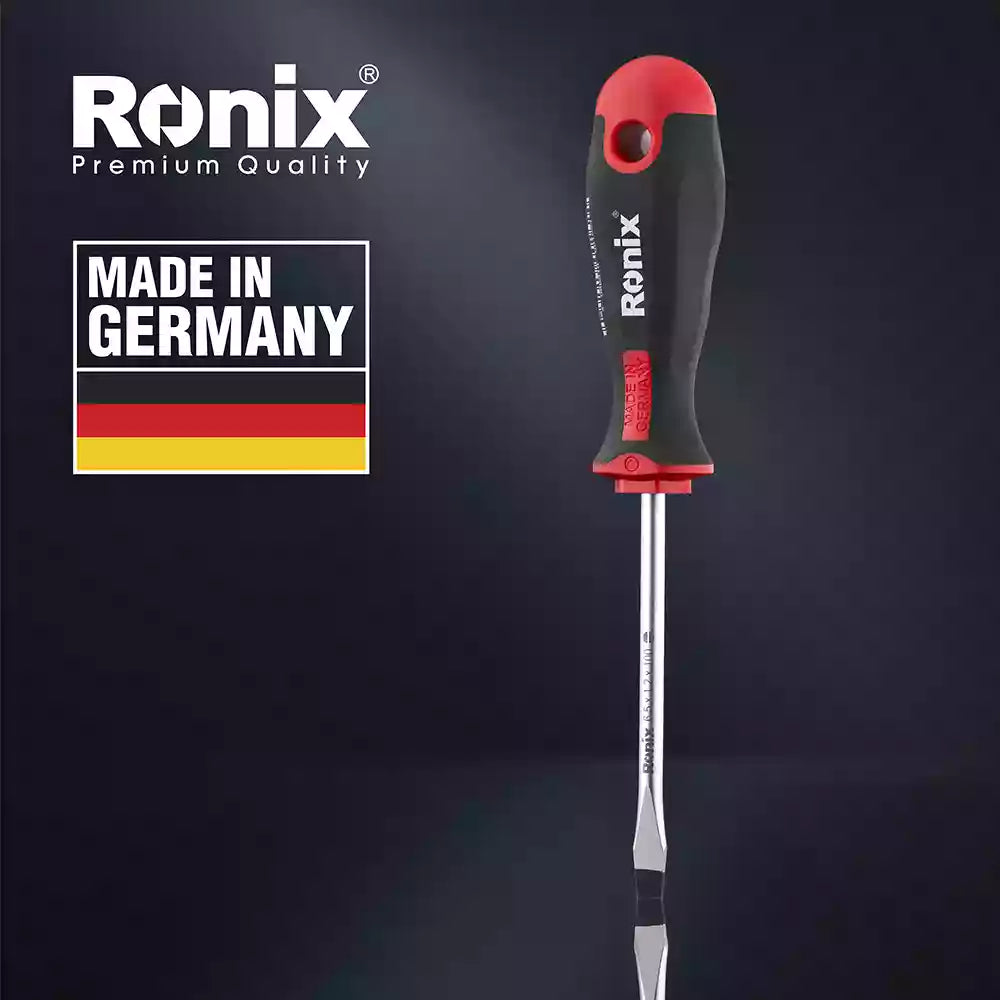 Ronix Schlitzschraubendreher mit TPR-Griff, 6,5 * 100 mm