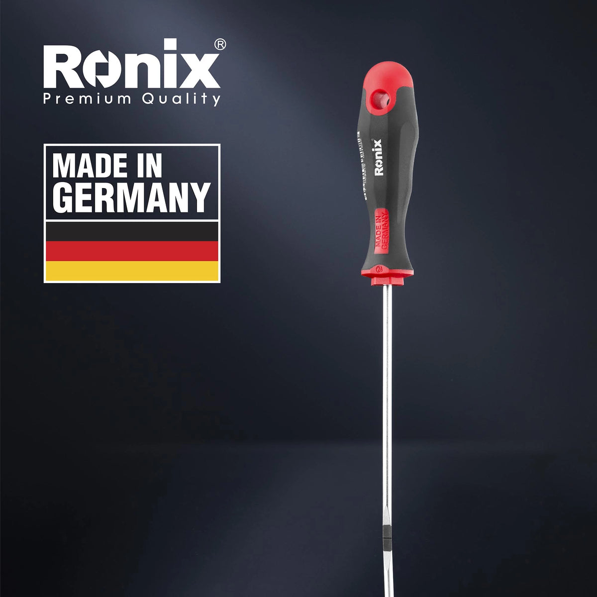 Ronix 3 teiliges Schraubendreher Set mit TPR Griff