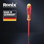 Ronix VDE Schlitz Schraubendreher 3 5 100 Spitzenst rke 0 8 mm Made in Germany