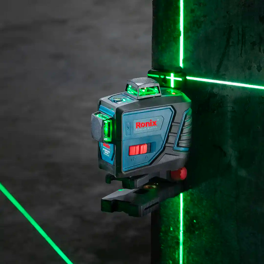 Ronix 3D-Laser-Nivellier, 132 x 85 x 127 mm, grüner Strahl