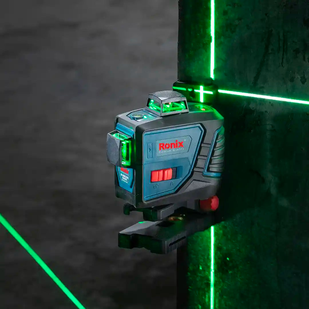 Ronix 3D-Laser-Nivellier, 132 x 85 x 127 mm, grüner Strahl