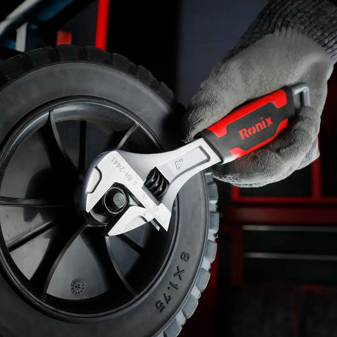 Ronix Verstellbarer Schraubenschlüssel mit TPR-Griff 8 Zoll