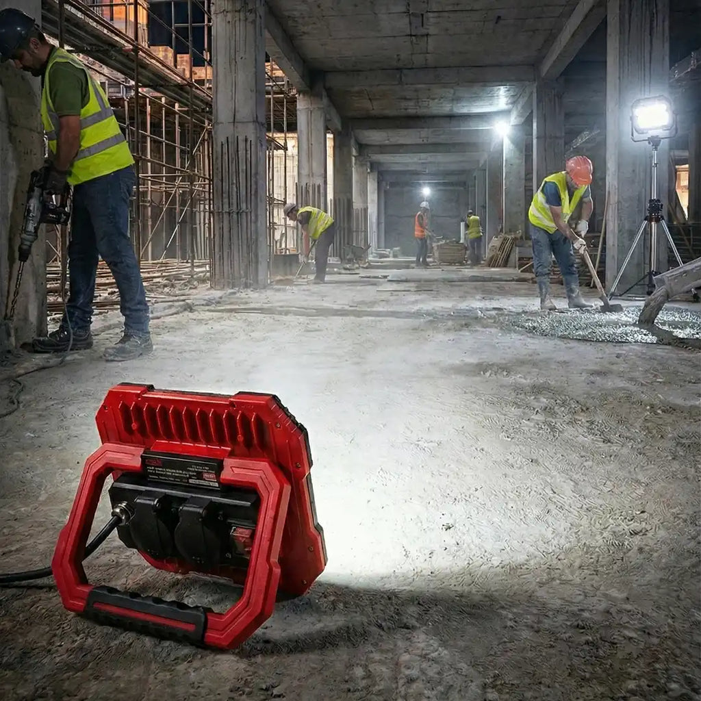 Ronix LED - Arbeitsleuchte mit Steckdosen 50 W