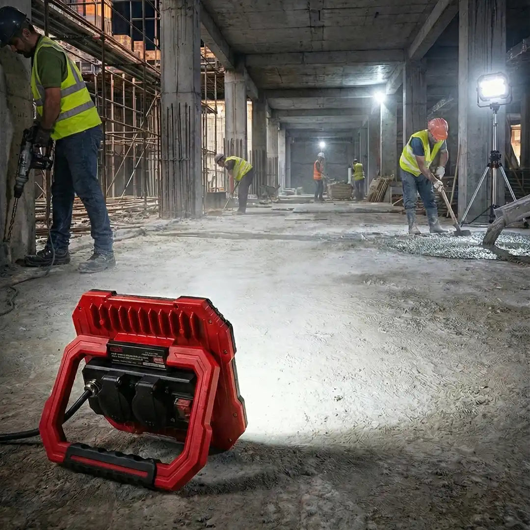 Ronix LED - Arbeitsleuchte mit Steckdosen 50 W