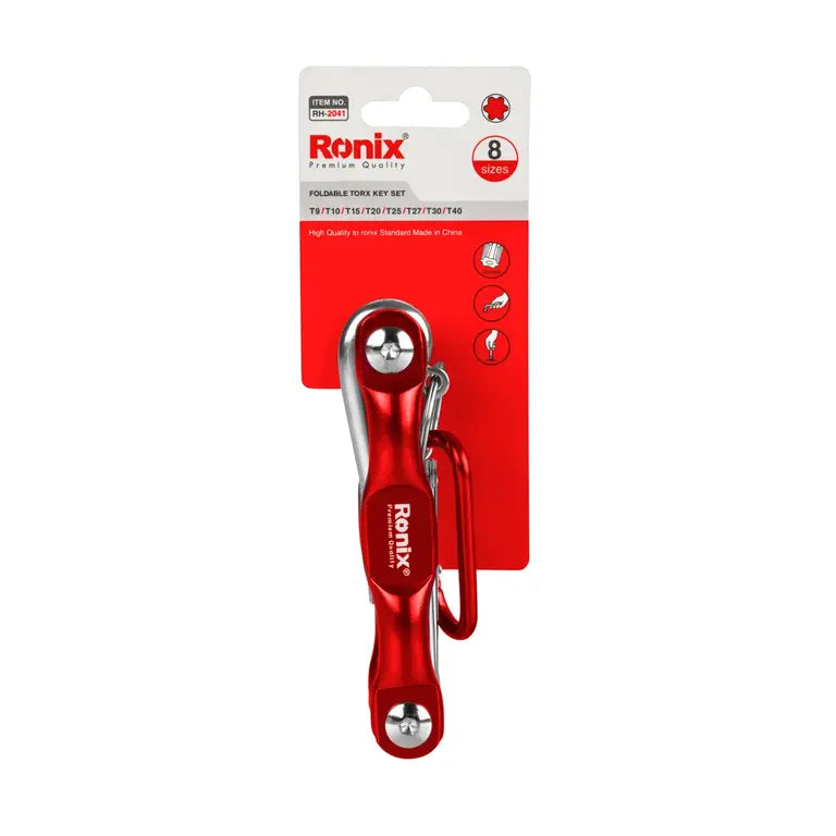 Ronix Faltbarer Aluminium-Torx-Schlüsselsatz (8-teilig)