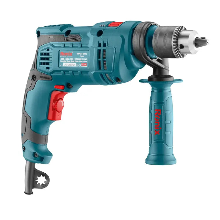 Ronix Schlagbohrhammer-Set mit Zahnkranzbohrfutter 750 W - 13 mm