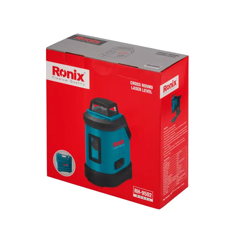 Ronix Kreuzlinienlaser 50 m - Roter Strahl - 110 x 60 x 121 mm³