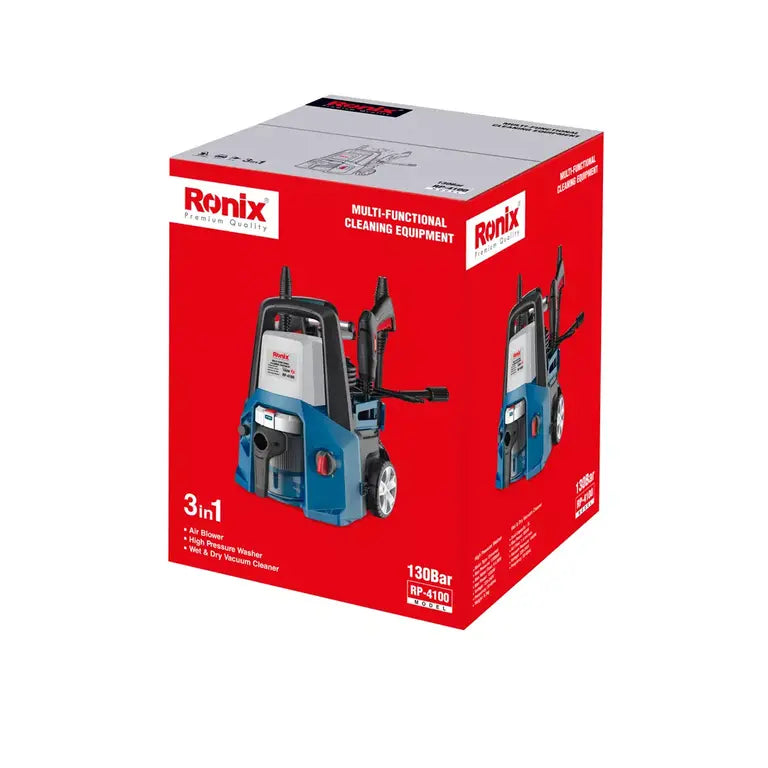 Ronix Multifunktions-Hochdruckreiniger (4-in-1) 130 bar - 1400 W