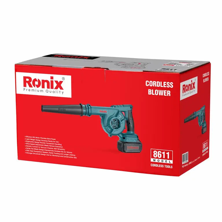 Ronix 20V bürstenloser Akku-Laubbläser 18.000 U/min