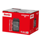 Ronix Präzisions-Schraubendreher-Sortiment mit Stahlgriff (12 tlg.)
