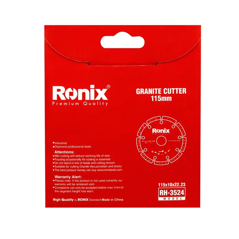 Ronix Granit-Trennscheibe 115x22,2x10 mm