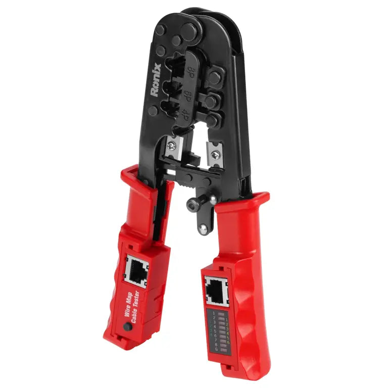 Ronix Crimpzange modular mit integrierter Prüfvorrichtung