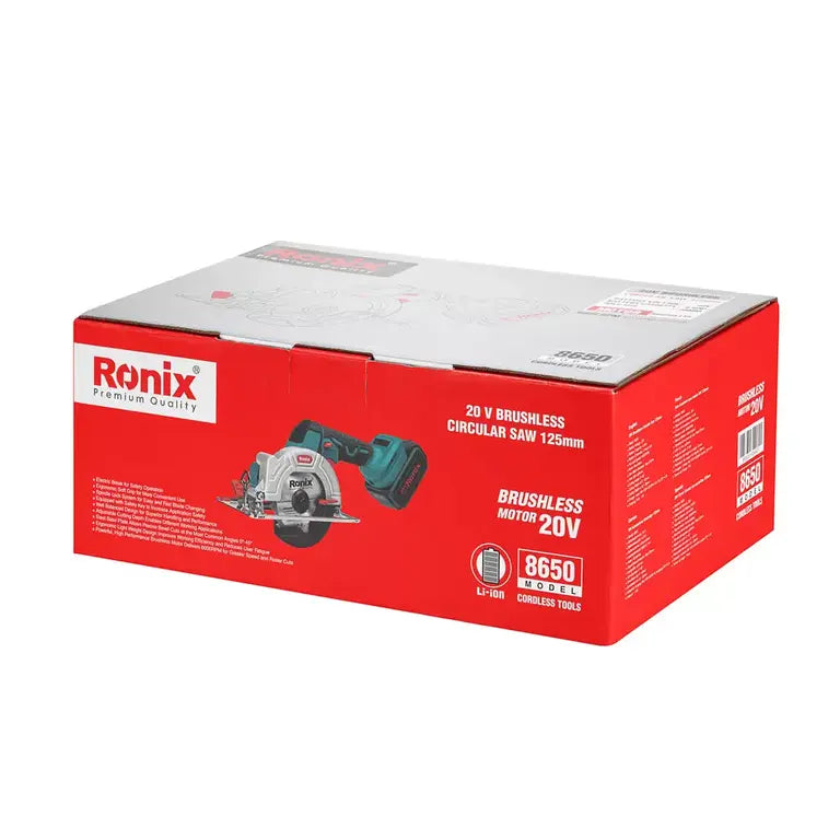 Ronix Bürstenlose Akku-Handkreissäge 20 V 125 mm