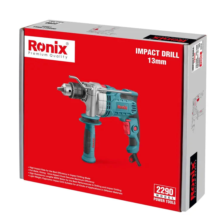 Ronix Elektrische Schlagbohrmaschine – 13 mm – Zahnkranzbohrfutter