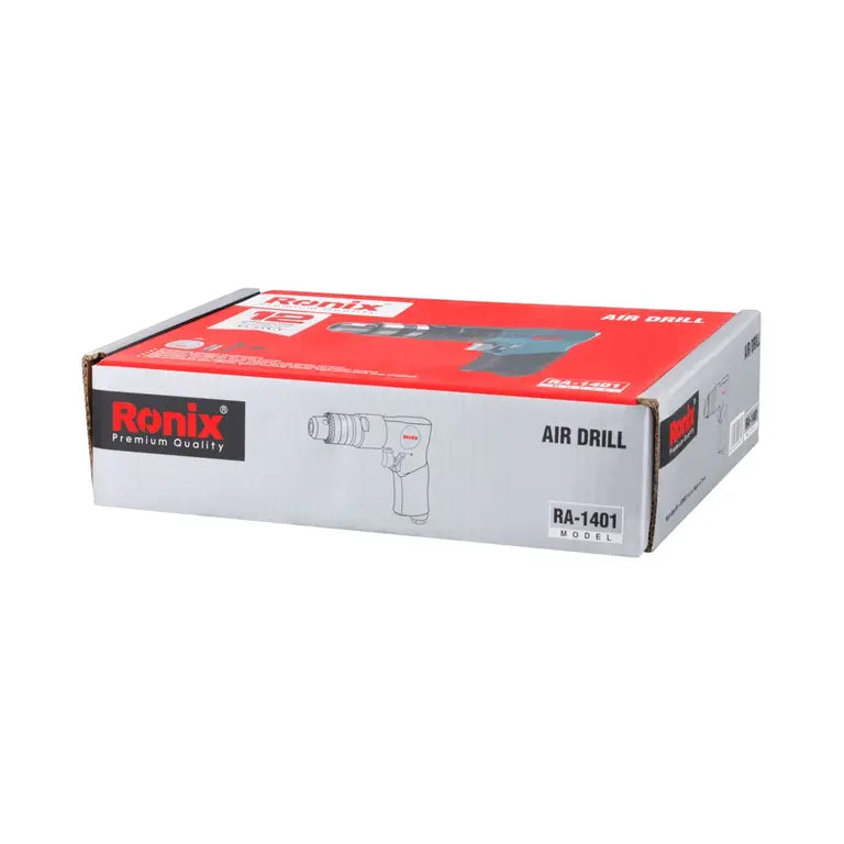 Ronix Druckluft-Bohrmaschine mit Zahnkranzbohrfutter 10 mm - 10 Nm