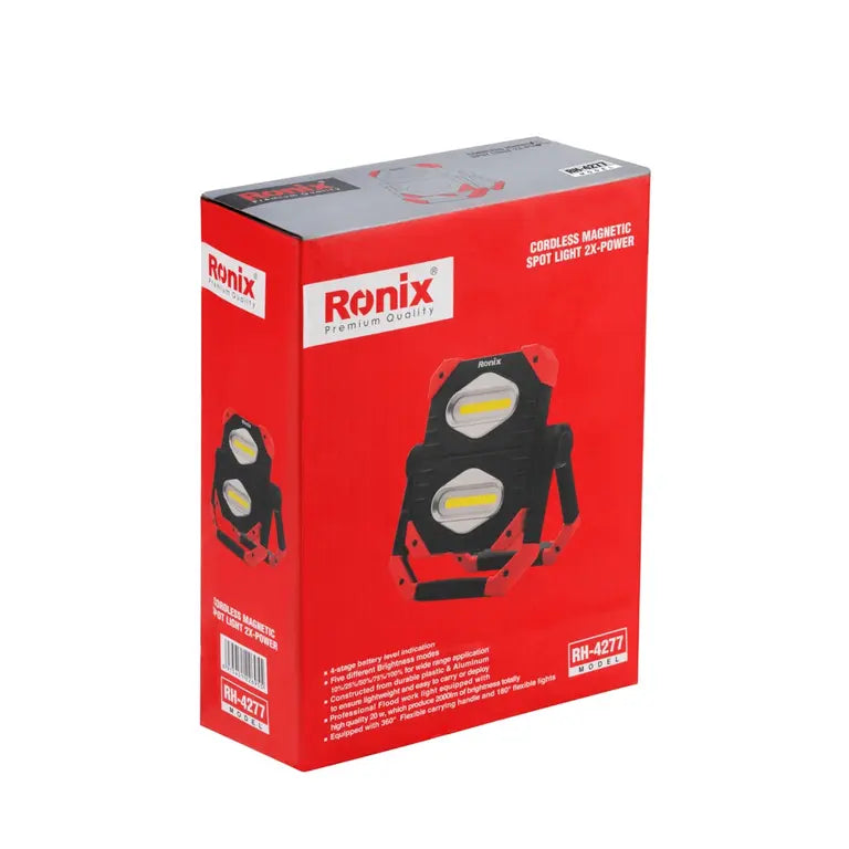 Ronix Akku-Baustrahler LED, 2x schaltbar, 2000 Lumen