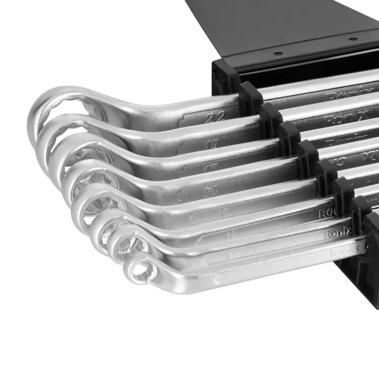 Ronix Doppel-Ring-Maulschlüsselsatz (8-teilig) mit Kunststoff-Aufnahme