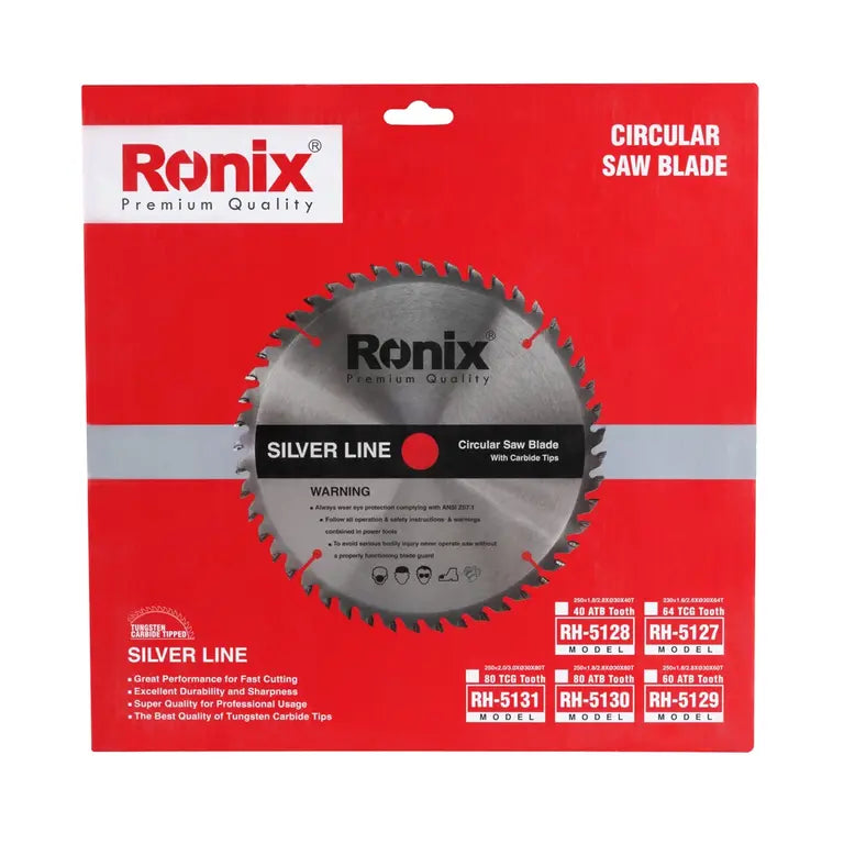 Ronix Kreissägeblatt - 230 x 64 Zähne - MDF - Silverline Serie