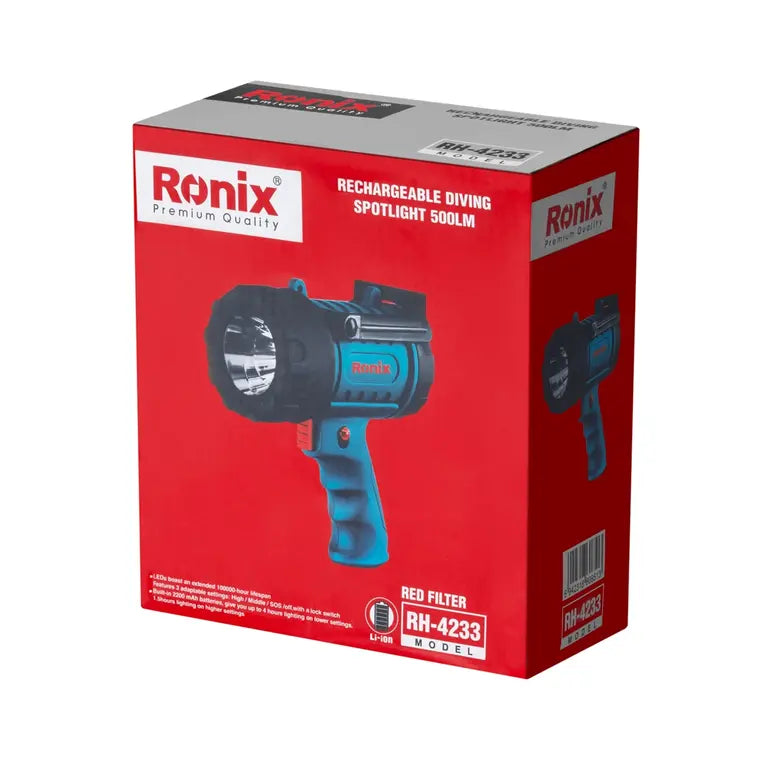 Ronix Wiederaufladbarer Tauchscheinwerfer 500 lm