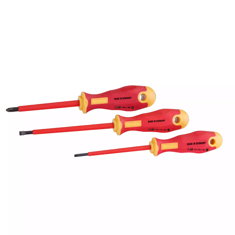 Ronix 3 teiliges VDE Schraubendreher Set Deutsch