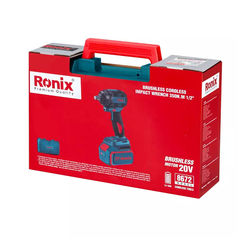 Ronix Bürstenloser Akku-Schlagschrauber 20 V , 1/2 Zoll 350 Nm