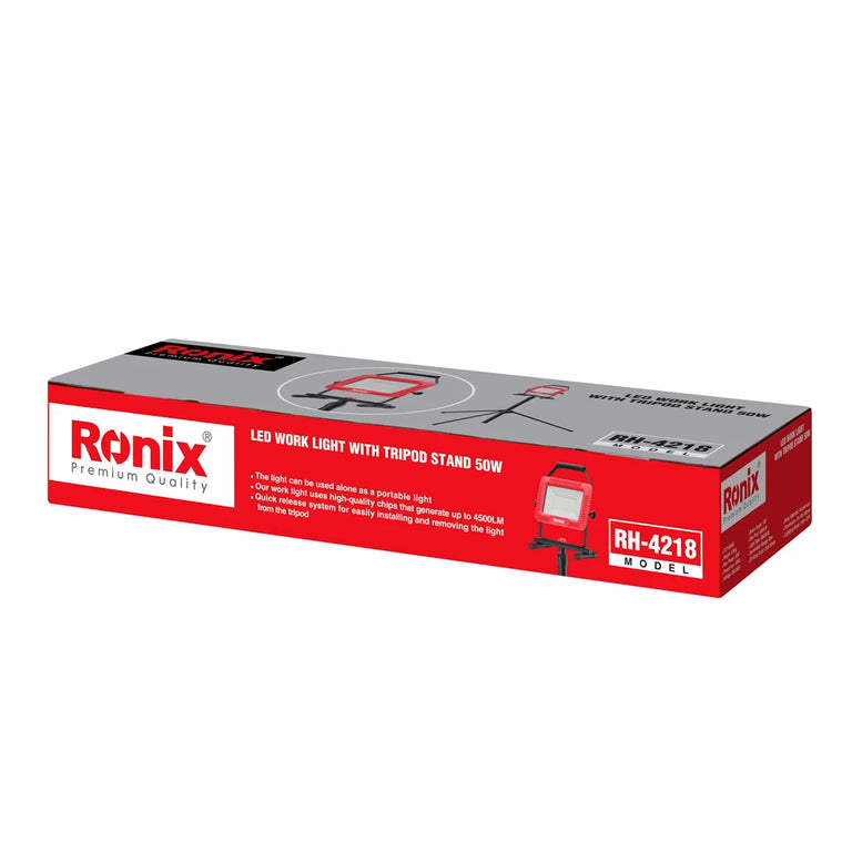 Ronix LED-Arbeitsleuchte mit Stativ ,50 W