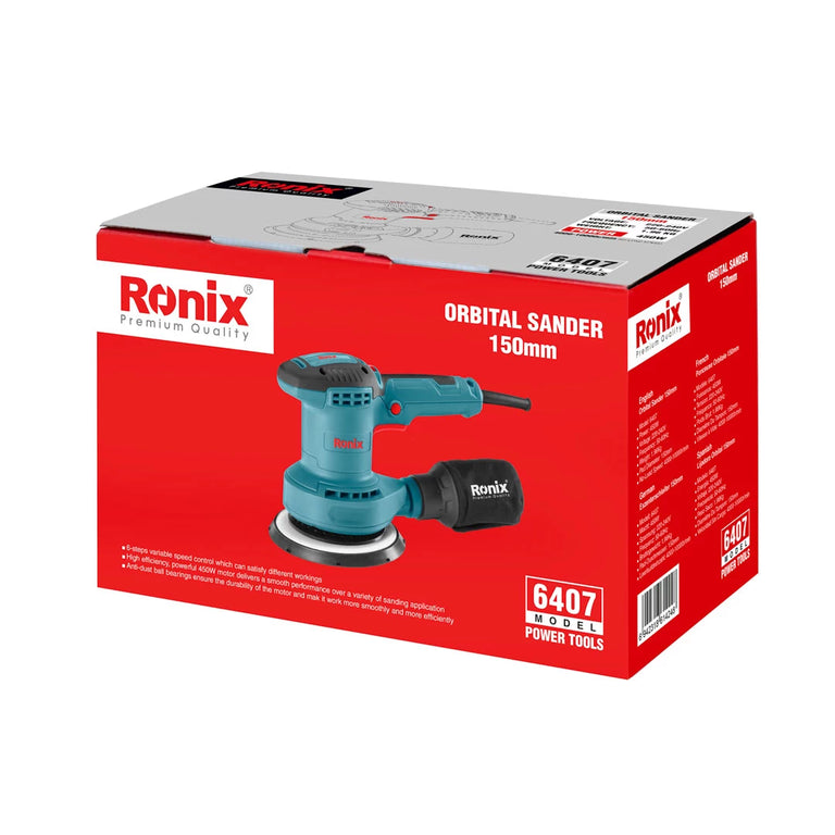 Ronix Elektrischer Exzenterschleifer 450 W – 150 mm