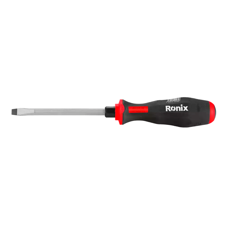 Ronix Schlitz-Schraubendreher mit Schlagkappe und TPR-Griff 7 × 130 mm