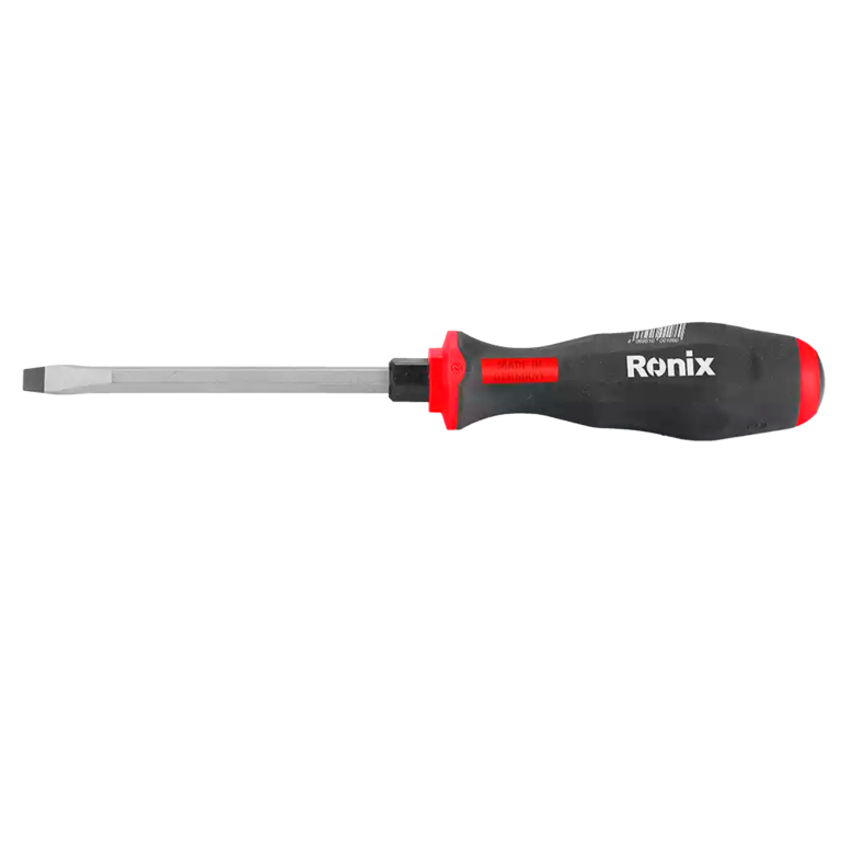Ronix Schlitz-Schraubendreher mit Schlagkappe und TPR-Griff 8 × 150