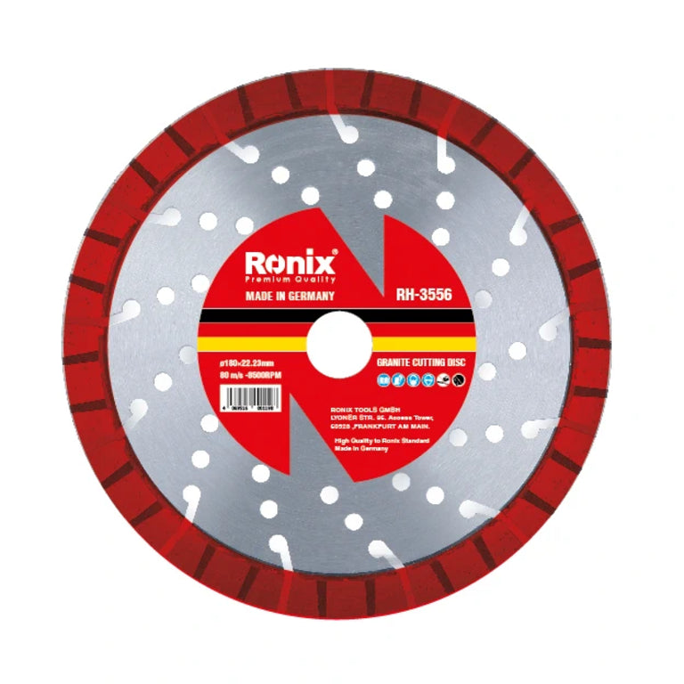 Ronix Diamanttrennscheibe für Granit 180 mm - Segment 13
