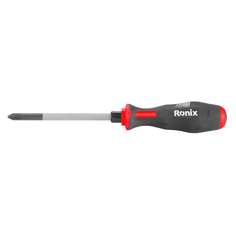 Ronix Kreuzschlitz-Schraubendreher mit Schlagkappe und TPR-Griff – PH2 × 150 mm