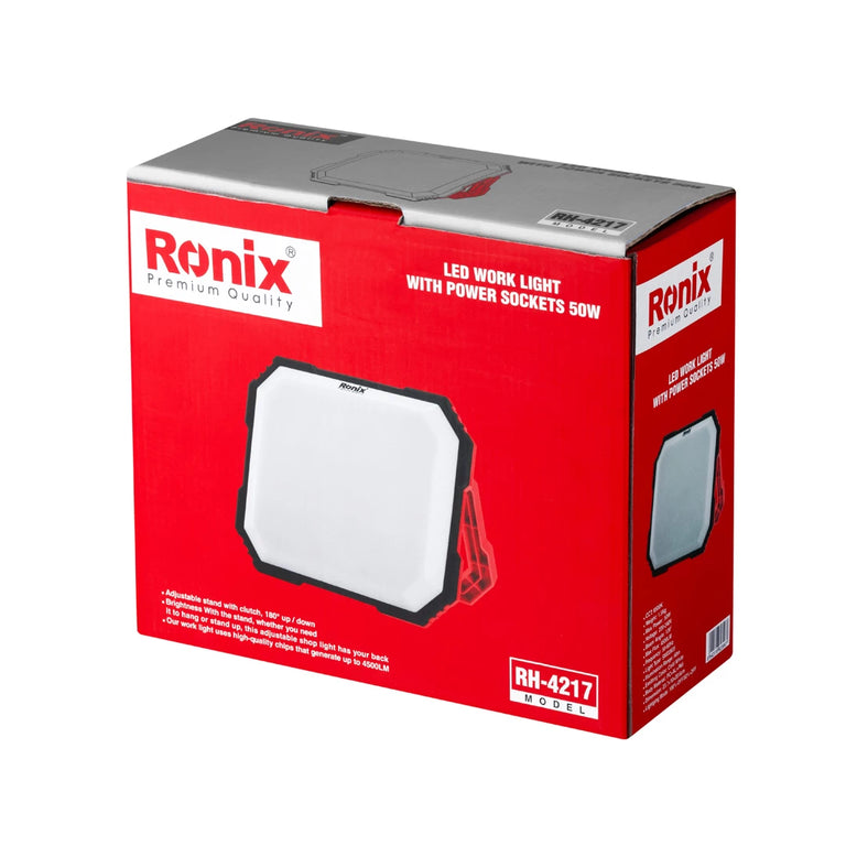 Ronix LED - Arbeitsleuchte mit Steckdosen 50 W