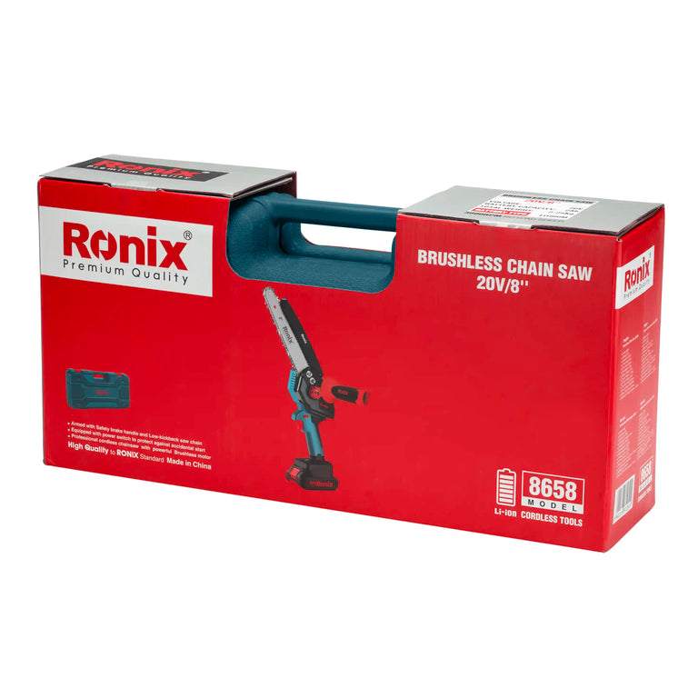 Ronix Bürstenlose Akku-Kettensäge 20 V 20 cm
