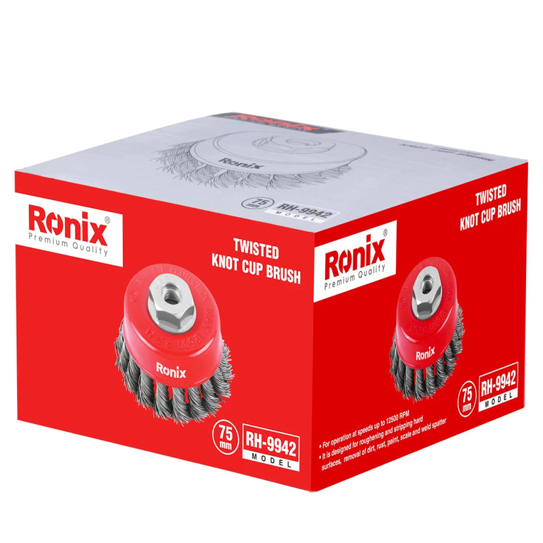 Ronix Tassenbürste mit gedrehtem Knoten 75 mm