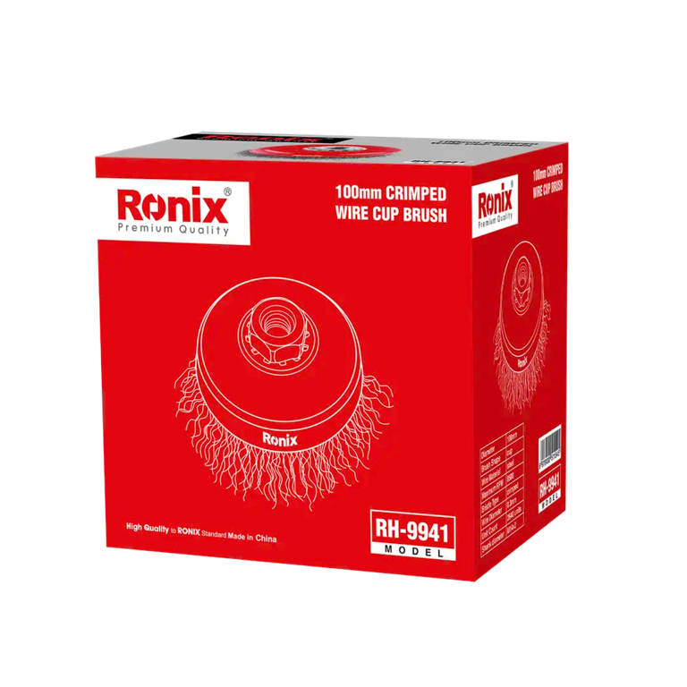 Ronix Gewellte Topfbürste 100 mm