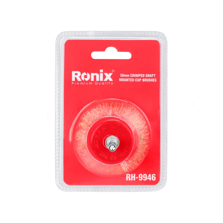 Ronix Gewellte Topfbürste mit Welle 50 mm